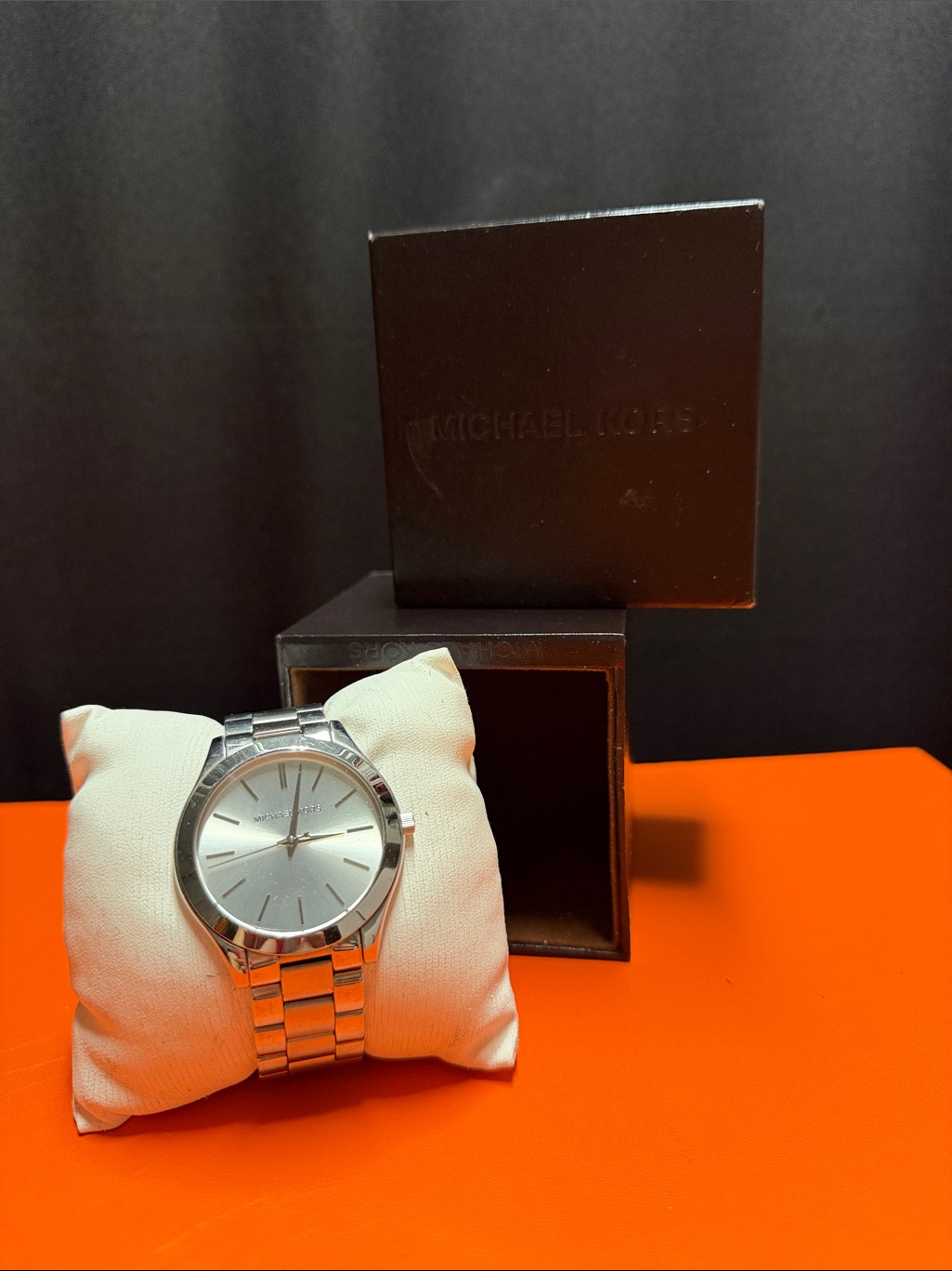 Michael Kors Silver Mens Stainless Steel Bracelet Watch With Silver Dial